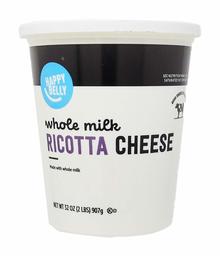 Amazon Brand - Happy Belly Whole Milk Ricotta Cheese, 32 Ounce
