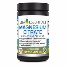 Vita Essentials Magnesium Citrate Powder, 1 Pound