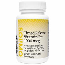 Amazon Brand - Solimo Timed Release Vitamin B12 1000mcg, 100 count, Three Month Supply
