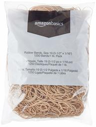 AmazonBasics - Elastici in gomma, colore: Rosso Confezione da 3 Size 19 marrone chiaro