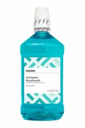 Amazon Brand - Solimo Antiseptic Mouthwash, Blue Mint, 1.5 Liters