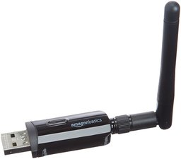 AmazonBasics Wi-Fi 11N USB Adapter, Black, 300 Mbps