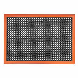 AmazonCommercial 4-Sided Safety Ramp Border for Anti-Fatigue Drainage Mat, Heavy Duty Rubber with Grit for Enhanced Traction, 28