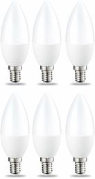 AmazonBasics E14 LED Lampe, Kerzenform, 5W (ersetzt 40W), klar, dimmbar- 6er-Pack