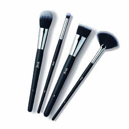 FIND – Essentials set met crease-, foundation-, rouge- en highlighterkwast (4 penselen), nr. 04, nr. 08, nr. 11, nr. 12
