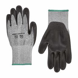 AmazonCommercial 13G Goldseide & PU-beschichtete Handschuhe, Größe XL, 12 Paar