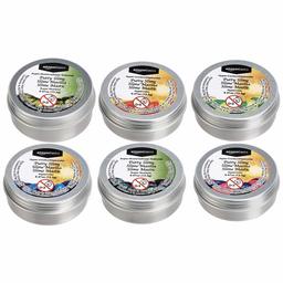 AmazonBasics Putty Slime 0.47oz Mini Tins, 6-Pack, Including 4 Hypercolors and 2 Super Illusions