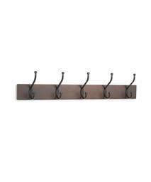 Amazon Basics Perchero de Pared sólido (renovado), Paquete de 2, Walnut, 1