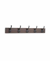 AmazonBasics Wandgarderobe, 5 Moderne Haken, erneuert 2er-Pack Espresso