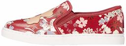 RED WAGON Girls' Slip On Skate Low-Top Sneakers, Multicolor Red Floral, 2 Small