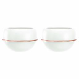 AmazonBasics Wall Planter, Round - White/Copper (2-Pack)