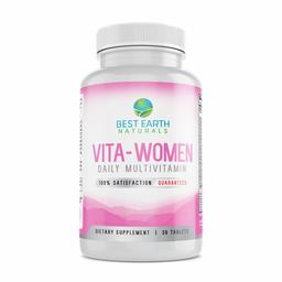 Vita-Women Multivitamin -Daily One A Day Multivitamin & Mineral Supplement for Women by Best Earth Naturals- Rich In Vitamins & Minerals, Antioxidants, Biotin, Zinc, Calcium, Potassium, Enzymes & More