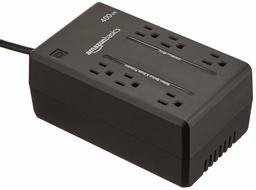 AmazonBasics Standby UPS 400VA 255W, 6 Outlets (Renewed)
