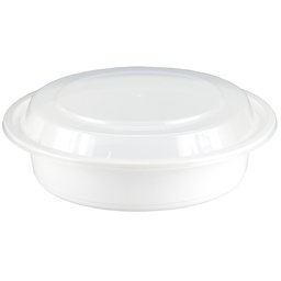 Simply Deliver Contenedor redondo de 7 pulgadas con tapa transparente