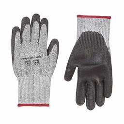 AmazonCommercial 13G Goldsilk & PU Coated Gloves (Salt & Pepper/Black), Size S, 3 Pairs