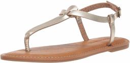 Amazon Essentials Spano Women's Casual Thong With Ankle Strap Sandal,Gold (Gold), 8 UK (41 EU)