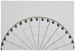Amazon Brand – Rivet Black and White Print of the Golden Ferris Wheel on Canvas 36