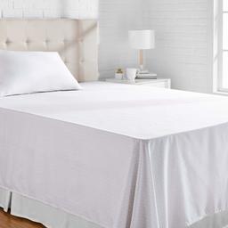 AmazonBasics Microfiber Flat Sheet, Grey Crosshatch 180 x 260 + 10 cm