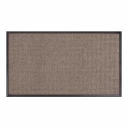 AmazonBasics tapete moldeado y alfombrilla de goma comercial para entrada, patrón cuadrado, 4 x 6, gris