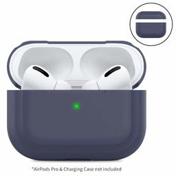 umi Airpods Pro Case Silikon-Schutzhülle (LED, sichtbar), kompatibel mit Apple Airpods Pro 2019 (Midnight Blue)