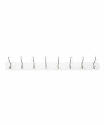 AmazonBasics Wall-Mounted Farmhouse Coat Rack, 8 Hooks, White