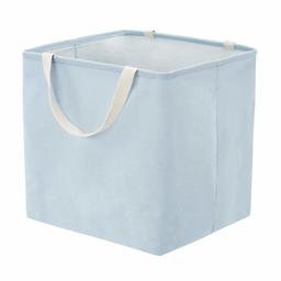 AmazonBasics Panier de rangement en tissu Grand cube Bleu poudré