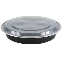 Simply Deliver Recipiente redondo de 23 cm con tapa transparente