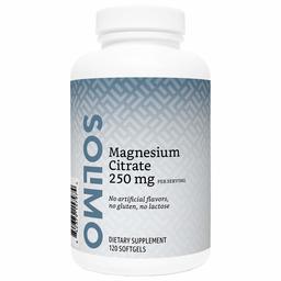 Amazon Brand - Solimo Magnesium Citrate 250mg, 120 Softgels, Four Month Supply
