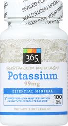 365 Everyday Value, Potassium 99mg, 100 ct