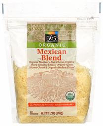 365 Everyday Value, Organic Mexican Blend Cheese, Shredded, 12 oz