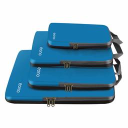 Amazon Brand: Eono Essentials 4/6-Piece Compressible Packing Cubes for Organising Your Travel Luggage Compression Packing Cube Set, Packing Bags Set and Luggage Organiser for Backpack and Suitcase
