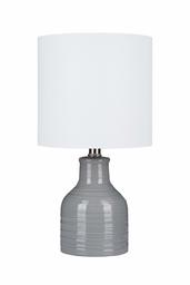Amazon Brand – Stone & Beam Ceramic Table Lamp with LED Light Bulb, 16