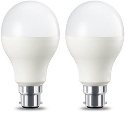 AmazonBasics LED B22 Bayonet Cap Bulb, 14W (Equivalent to 100W), Warm White, Dimmable- Pack of 2