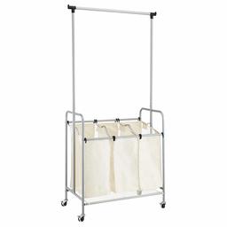 AmazonBasics 3-Bag Laundry Hamper Sorter with Hanging Pole