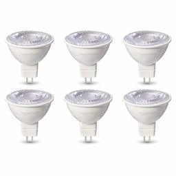 AmazonBasics FG-03436 AB MR1650WE830SDIMFR6PKBX 50W Equivalent, Warm White, Dimmable, 10,000 Hour Lifetime, MR16 (GU 5.3 Base) LED Light Bulb | 6-Pack