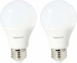 AmazonBasics Bombillas LED no regulables (A19 y A21) (renovadas), 75 W, Paquete de 2, Daylight