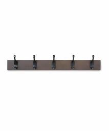AmazonBasics Wall Mounted Coat Rack - 5 Modern Hook Single Espresso