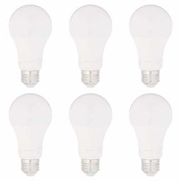 AmazonBasics – Bombilla LED equivalente no regulable, 10.000 horas de vida útil, A19