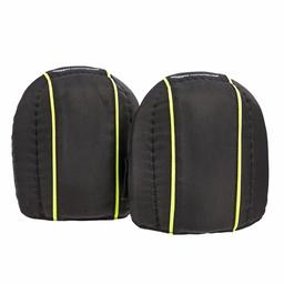 AmazonCommercial - Rodilleras de poliéster para no marañar, 9,5 pulgadas, color negro, Negro, Una talla