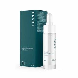Marque Amazon - Belei - Sérum au peptide et à l'acide hyaluronique, 96.6% d'ingrédients naturels, végan, 30 ml