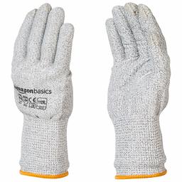 AmazonBasics Food Grade Cut Resistant (Cut Level A4) Kitchen Gloves, Salt & Pepper