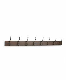 AmazonBasics Wall Mounted Coat Rack - 8 Standard Hook, Walnut, 2-Pack