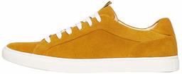 Amazon Brand – Busd. Zapatillas de ante para hombre, de caña baja, color amarillo ocre/blanco), 8 Reino Unido