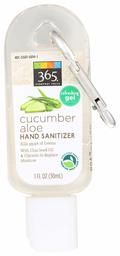 365 EVERYDAY VALUE Cucumber Aloe Hand Sanitizing Gel with Carabiner Clip, 1 FZ