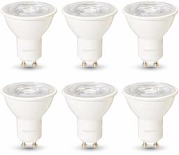 AmazonBasics Commercial Grade LED Light Bulb 50W Equivalent, GU10, Dimmable, 6-Pack
