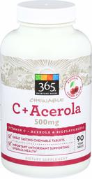 365 Everyday Value, Chewable C + Acerola 500mg, 90 ct
