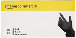 AmazonCommercial Powder Free Disposable Nitrile Gloves, 5 mil, Black, 240MM Size XXL, 900 (10 Boxes of 90)