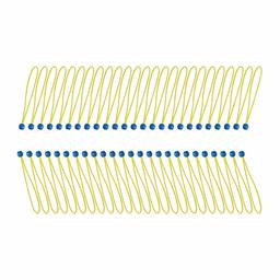 AmazonBasics 11-Inch Ball Bungee, Yellow w/Blue Ball, 2-Pack (50-Piece)