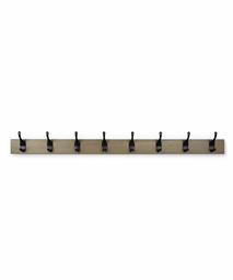 AmazonBasics Wall Mounted Coat Rack, 8 Modern Hooks, Barnwood (Renewed)