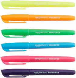 AmazonBasics Mejselspets highlighters - paket med 24